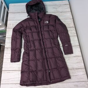 TNF The North Face Burgundy Metropolis 600 Down Fill Parka Size XS